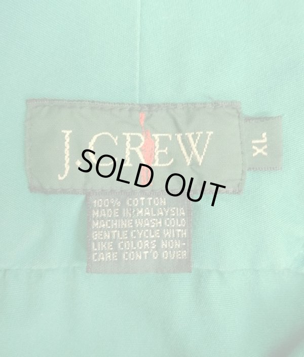 画像2: 90'S J.CREW 旧タグ コットン カラーブロック アノラックパーカー ホワイト/グリーン (VINTAGE)