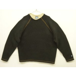 画像: 90'S ALF 襟ボア付き ラグランスリーブ フリースシャツ ダークオリーブ USA製 (VINTAGE)