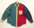 画像1: 80'S ORVIS シャモアクロス 長袖 BDシャツ クレイジーパターン USA製 (VINTAGE)