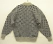 画像4: 80'S EDDIE BAUER 黒タグ ヘンリーネック セーター 総柄 USA製 (VINTAGE)