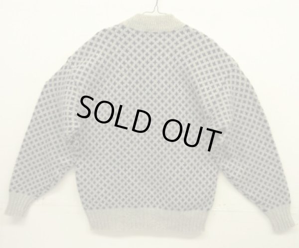 画像4: 80'S EDDIE BAUER 黒タグ ヘンリーネック セーター 総柄 USA製 (VINTAGE)