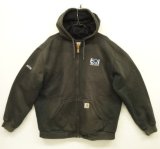 画像: CARHARTT 裏地サーマル ダブルフェイスパーカー フェードブラック 企業物 (VINTAGE)