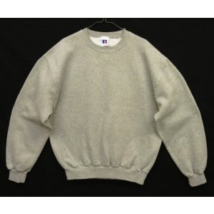 画像: 90'S RUSSELL ATHLETIC 前Vガゼット付き クルーネック スウェットシャツ ヘザーグレー メキシコ製 (VINTAGE)