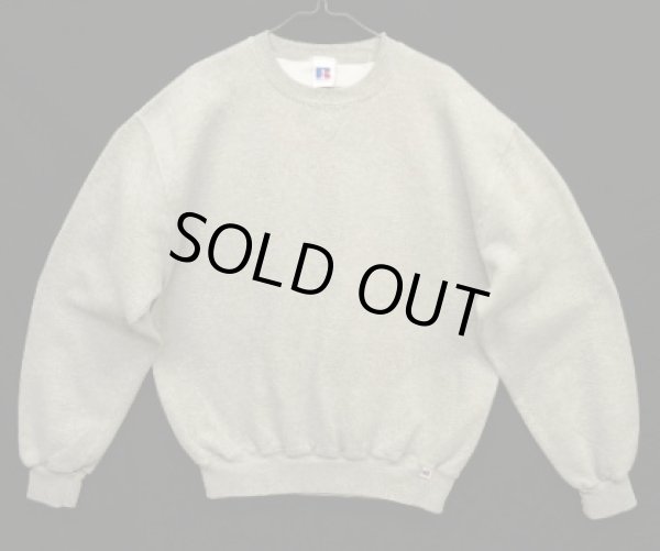 画像1: 90'S RUSSELL ATHLETIC 前Vガゼット付き クルーネック スウェットシャツ ヘザーグレー メキシコ製 (VINTAGE)