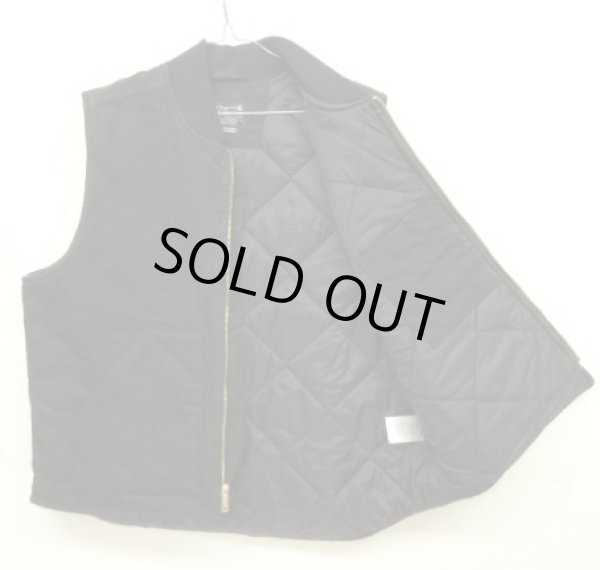 画像3: CARHARTT 裏地キルティング ダックベスト ブラック (USED)