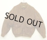 画像: UNKNOWN スウェード A-1型 バルスタージャケット ダークブラウン (VINTAGE)