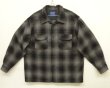 画像1: 90'S PENDLETON "BOARD SHIRT" ウール オープンカラーシャツ オンブレチェック (VINTAGE)