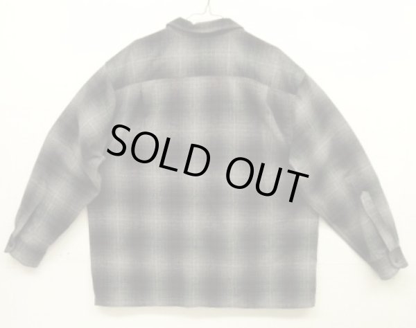 画像3: 90'S PENDLETON "BOARD SHIRT" ウール オープンカラーシャツ オンブレチェック (VINTAGE)
