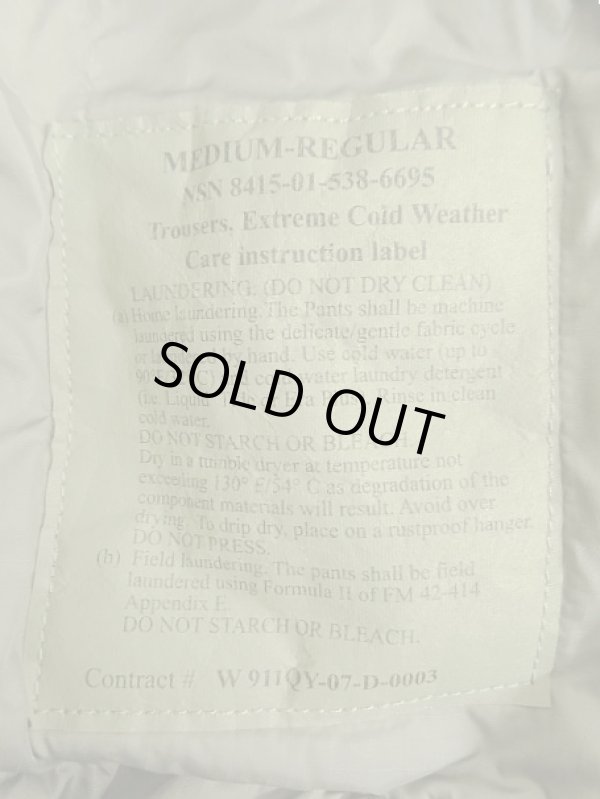 画像2: アメリカ軍 US ARMY ECWCS GENIII LEVEL7 PRIMALOFT パンツ M-R (VINTAGE)