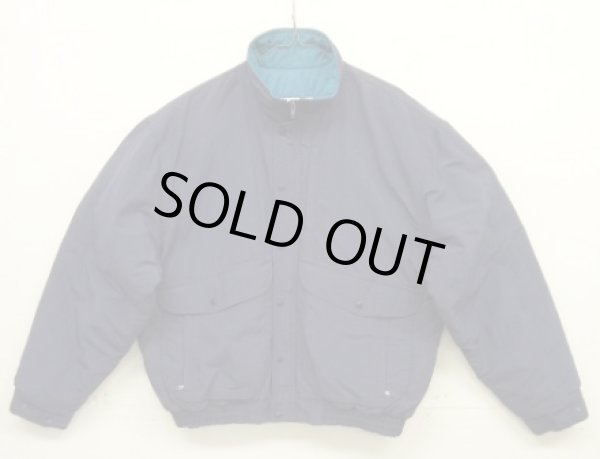 画像1: 90'S LL Bean 中綿入り ナイロン バギーズジャケット ネイビー (VINTAGE)