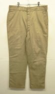 画像1: 60'S LL Bean "DICKIES製" 筆記体タグ 裏地シャモアクロス ワークパンツ ベージュ TALONアルミジップ USA製 (VINTAGE)