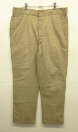 画像: 60'S LL Bean "DICKIES製" 筆記体タグ 裏地シャモアクロス ワークパンツ ベージュ TALONアルミジップ USA製 (VINTAGE)