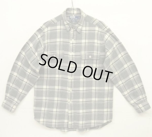 画像1: 90'S RALPH LAUREN "WHITFIELD" フランネル 長袖 ワークシャツ チェック柄 (VINTAGE)