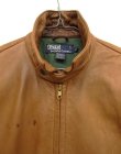画像3: 90'S RALPH LAUREN 胸ロゴ無し チンスト付き 裏地付き レザー ドリズラージャケット ブラウン (VINTAGE)
