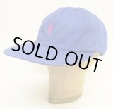 画像: 90'S RALPH LAUREN ロゴ刺繍 ベースボールキャップ ブルー USA製 (VINTAGE)