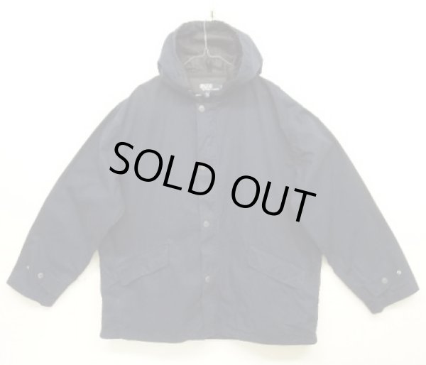 画像1: 90'S RALPH LAUREN コットン デッキパーカー ririダブルジップ ネイビー (VINTAGE)