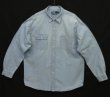 画像1: 90'S RALPH LAUREN "DUNGAREE WORKSHIRT" 猫目ボタン シャンブレーシャツ ブルー (VINTAGE)