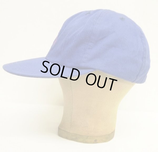 画像3: 90'S RALPH LAUREN ロゴ刺繍 ベースボールキャップ ブルー USA製 (VINTAGE)