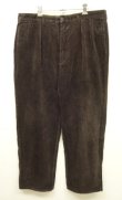 画像1: 90'S RALPH LAUREN "ANDREW PANT" ツープリーツ 太畝 コーデュロイパンツ ダークブラウン (VINTAGE)