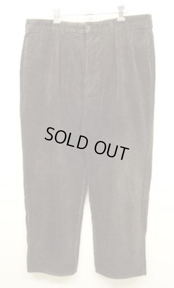 画像1: 90'S RALPH LAUREN "ANDREW PANT" ツープリーツ 太畝 コーデュロイパンツ ダークブラウン (VINTAGE)