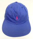 画像2: 90'S RALPH LAUREN ロゴ刺繍 ベースボールキャップ ブルー USA製 (VINTAGE)