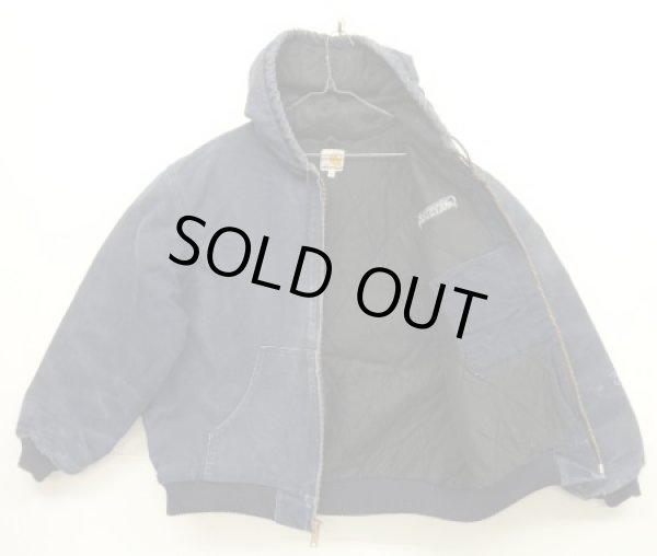 画像4: CARHARTT "ACTIVE JACKET" 裏地キルティング ダックジャケット フェードネイビー USA製 (VINTAGE)