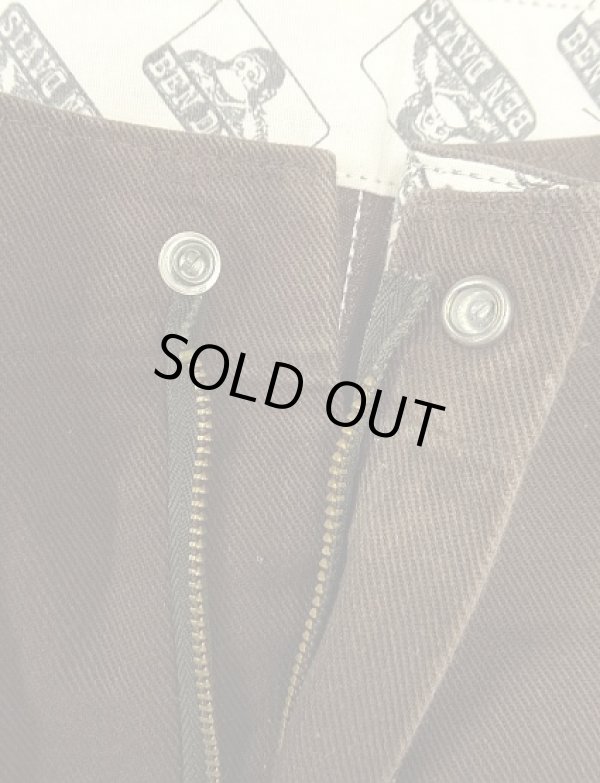 画像3: 90'S BEN DAVIS トップスナップボタン フリスコパンツ ブラウン USA製 (VINTAGE)