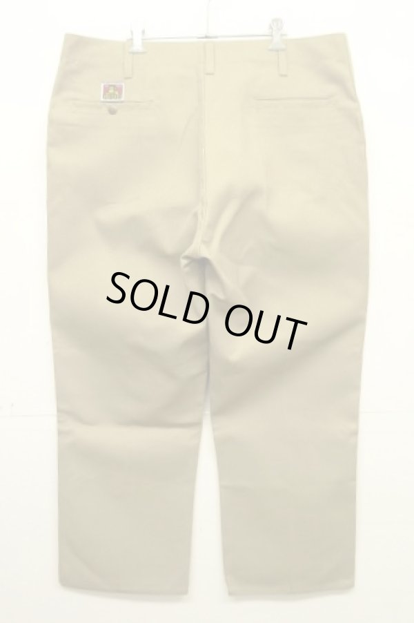 画像5: BEN DAVIS トップスナップボタン フリスコパンツ ベージュ USA製 (DEADSTOCK)