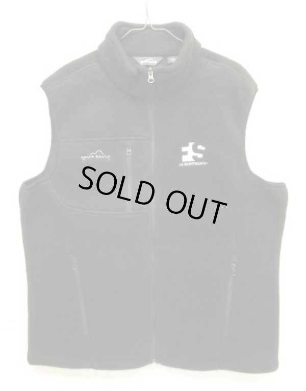 画像1: EDDIE BAUER x FS INVESTMENTS フルジップ フリースベスト ブラック (NEW)