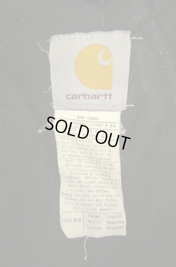 画像2: CARHARTT "ACTIVE JACKET" 裏地キルティング ダックジャケット ブラック USA製 (VINTAGE)