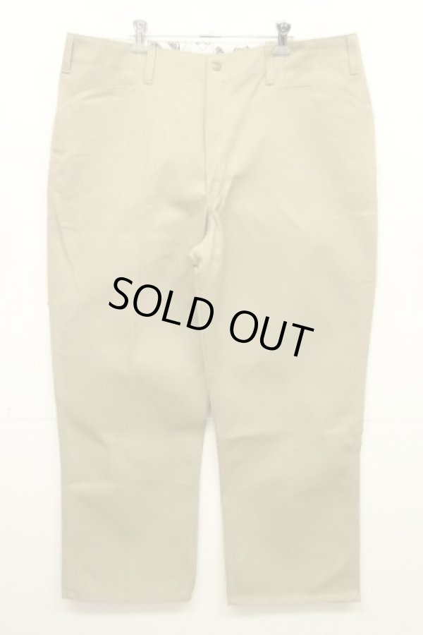 画像1: BEN DAVIS トップスナップボタン フリスコパンツ ベージュ USA製 (DEADSTOCK)