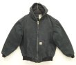 画像1: CARHARTT "ACTIVE JACKET" 裏地キルティング ダックジャケット ブラック USA製 (VINTAGE)