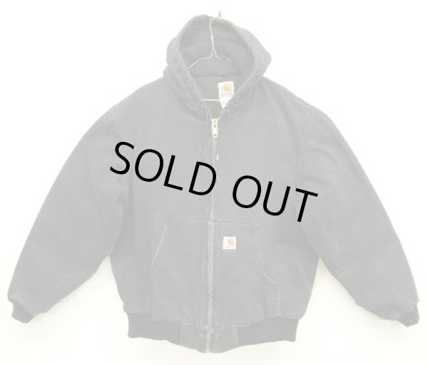 画像1: CARHARTT "ACTIVE JACKET" 裏地キルティング ダックジャケット ブラック USA製 (VINTAGE)