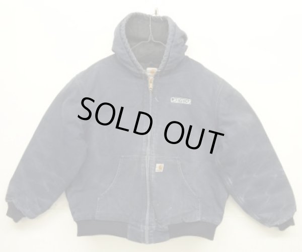 画像1: CARHARTT "ACTIVE JACKET" 裏地キルティング ダックジャケット フェードネイビー USA製 (VINTAGE)