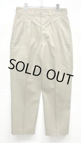 画像: 60'S フランス軍 M52 プリーツ入り チノパンツ ベージュ 80C (DEADSTOCK)