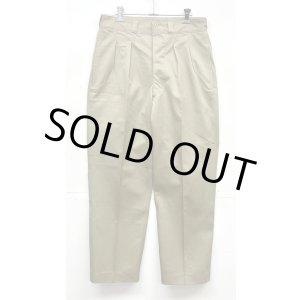 画像: 60'S フランス軍 M52 プリーツ入り チノパンツ ベージュ 80C (DEADSTOCK)