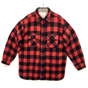 画像: 50'S PILGRIM マチ付き ウールシャツ バッファローチェック (VINTAGE)