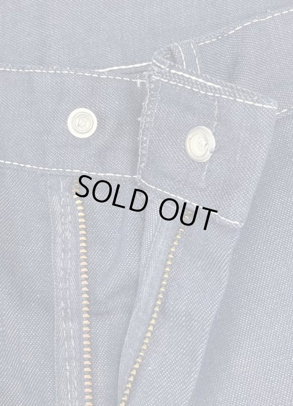 画像3: 70'S SEARS トップスナップボタン バットダイデニム ペインターパンツ SCOVILLジップ インディゴ (VINTAGE)