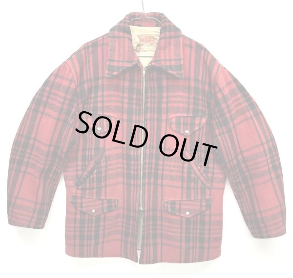 画像1: 50'S SOO WOOLEN MILLS ウール マッキーノジャケット バッファローチェック (VINTAGE)