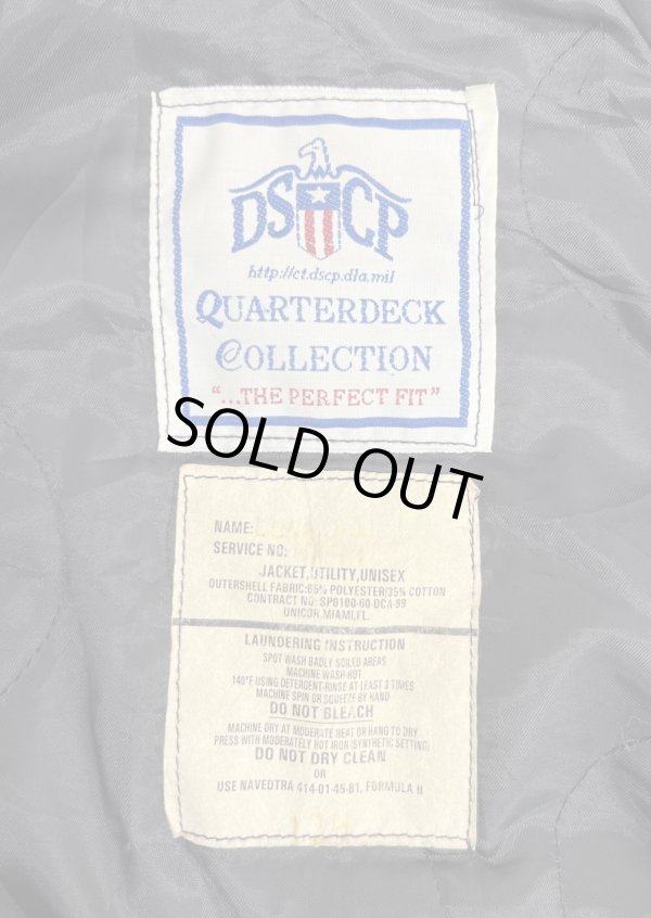 画像4: アメリカ軍 US NAVY 裏地キルティング チンスト付き ユーティリティジャケット ダークネイビー (VINTAGE)