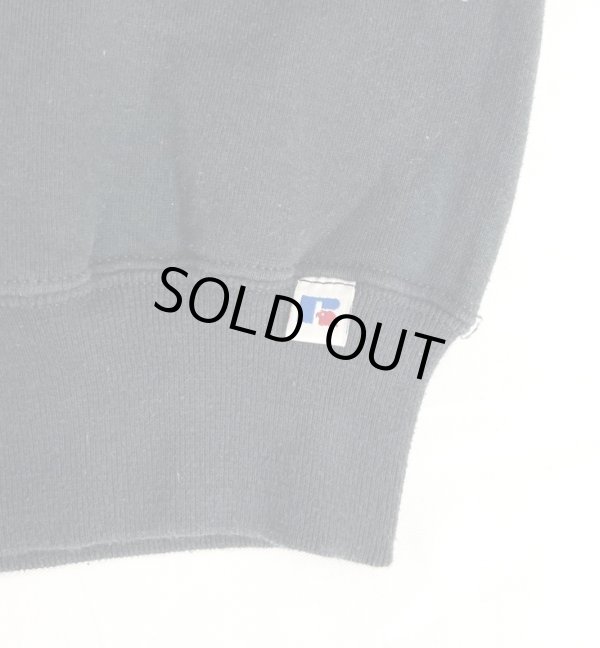 画像3: 90'S RUSSELL ATHLETIC 前Vガゼット付き クルーネック スウェットシャツ ブラック (VINTAGE)