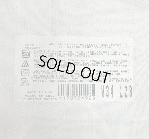 画像4: 80'S DICKIES 874 チビタグ ワークパンツ ベージュ TALONジップ W34L28 USA製 (VINTAGE)