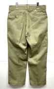 画像1: 80'S DICKIES 874 チビタグ ワークパンツ ベージュ TALONジップ W34L28 USA製 (VINTAGE)