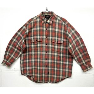 画像: 90'S KIKIT ヘビーフランネル ワークシャツ チェック柄 (VINTAGE)