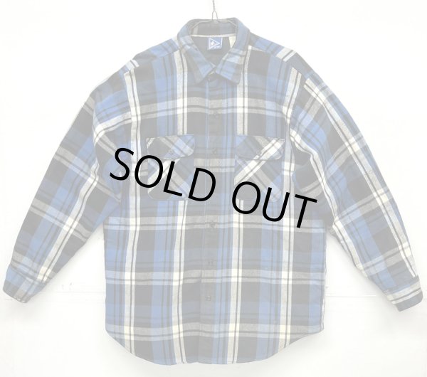 画像3: 80'S MIGHTY-MAC 裏地キルティング ヘビーフランネル ワークシャツ チェック柄 (VINTAGE)