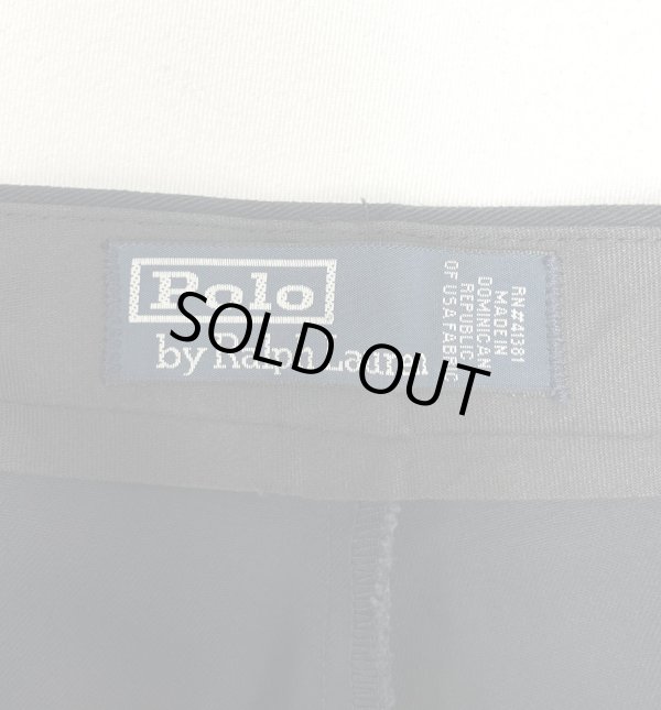 画像2: 90'S RALPH LAUREN ツープリーツ チノパンツ ブラック (DEADSTOCK)