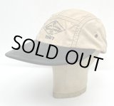 画像: 90'S RALPH LAUREN レザー/キャンバス ロングビルキャップ ブラック/ベージュ (VINTAGE)