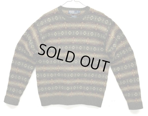画像1: 90'S RALPH LAUREN ラムウール フェアアイルセーター (VINTAGE) 