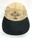 画像2: 90'S RALPH LAUREN レザー/キャンバス ロングビルキャップ ブラック/ベージュ (VINTAGE)