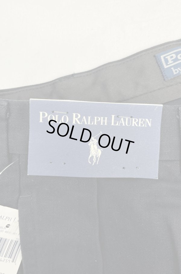 画像3: 90'S RALPH LAUREN ツープリーツ チノパンツ ブラック (DEADSTOCK)